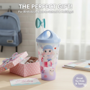 Unicorn Kids Water Bottle – Spill-Proof Straw & BPA-Free | TinyTrendy