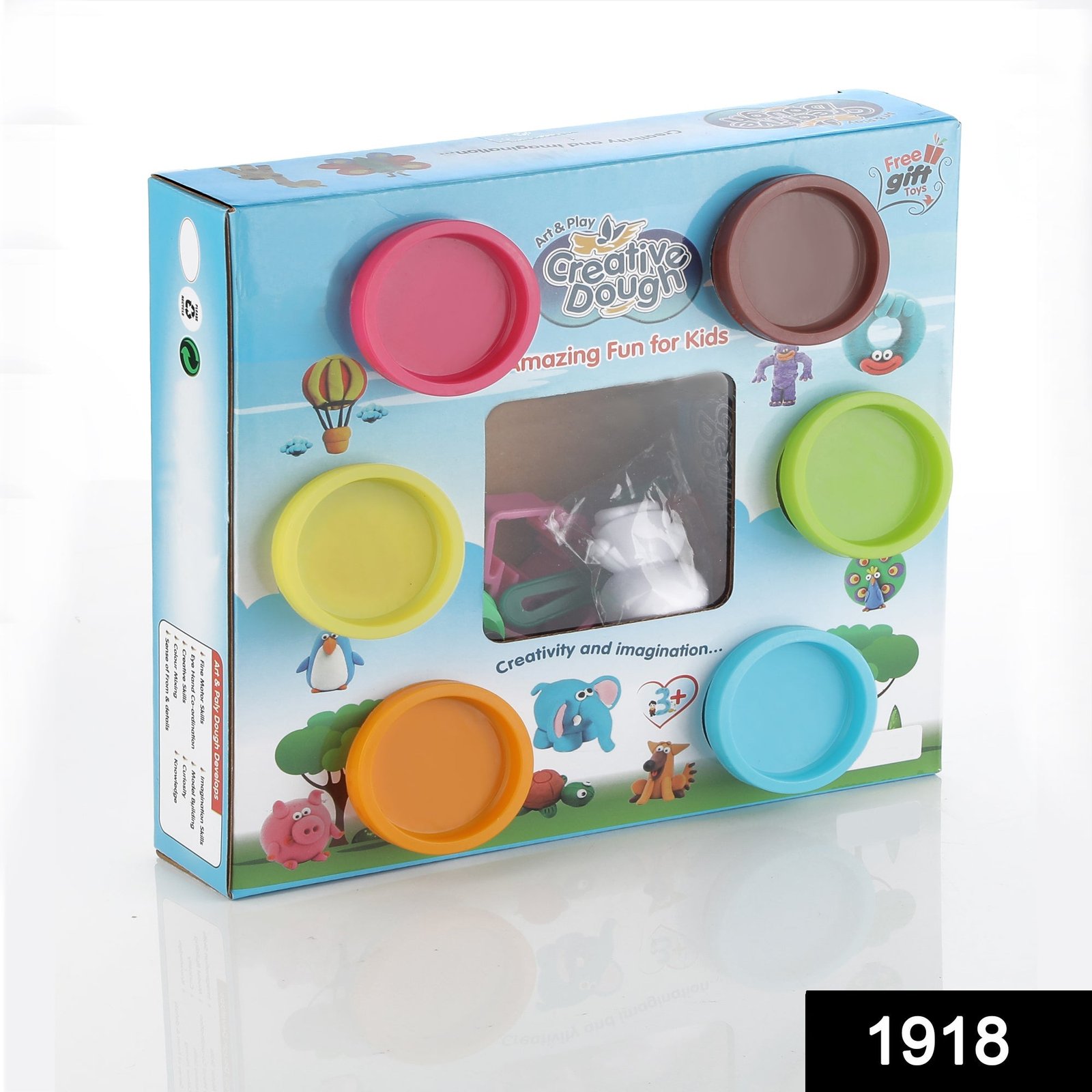 Non-Toxic Play Dough – 50 Clay Moulds & 5 Colors (Pack of 6) | Aditi