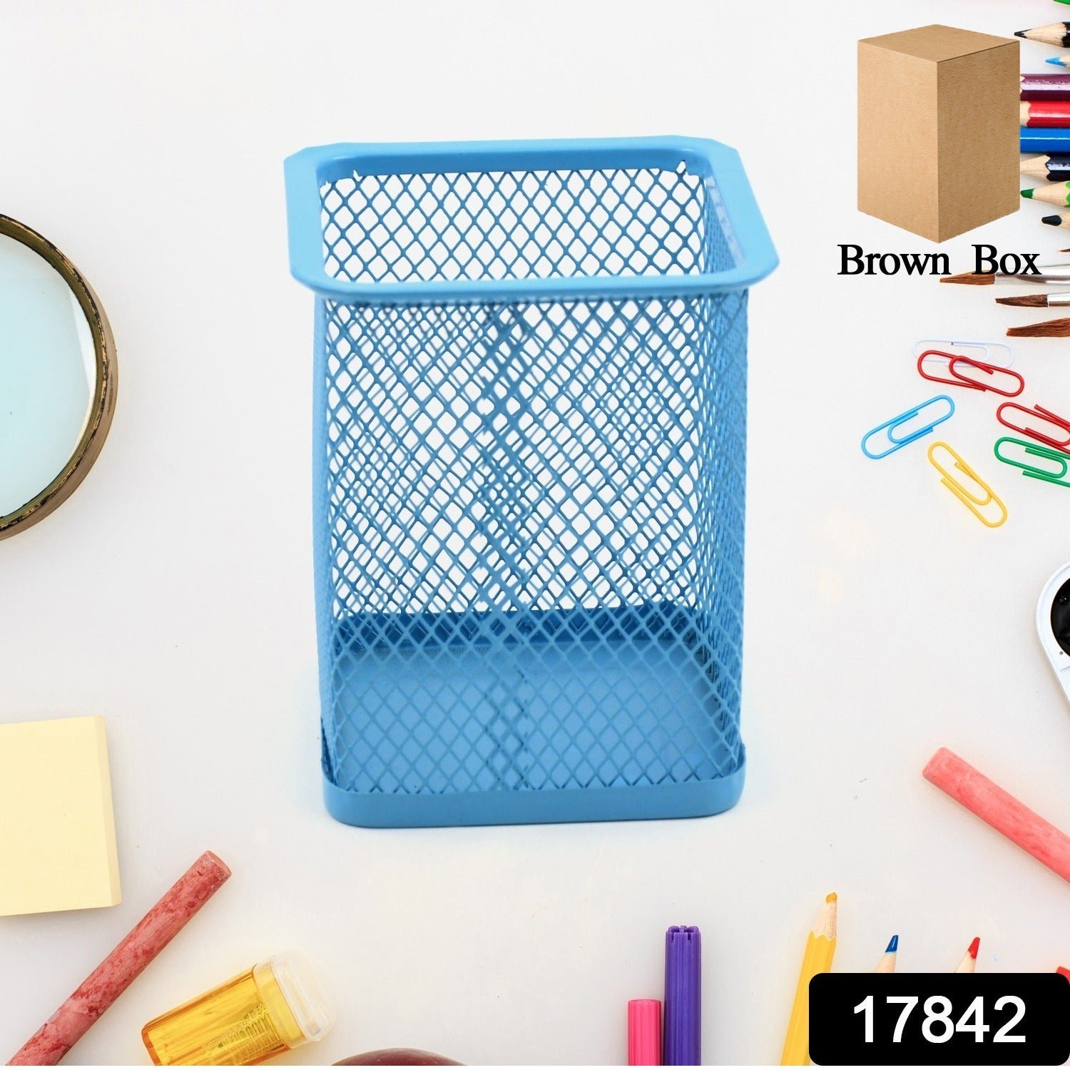 Metal Pen Holder – Mesh Desk Organizer for Office | Deskrova