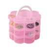 Flower-Shaped 3-Layer Storage Box – 9 Compartments Organizer