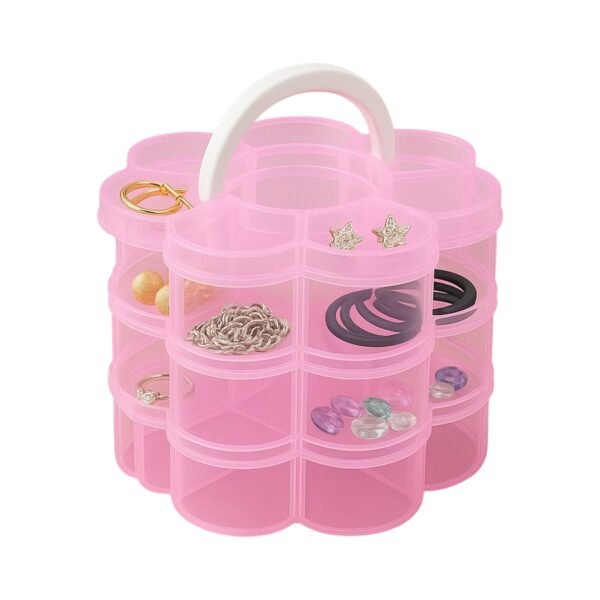 Flower-Shaped 3-Layer Storage Box – 9 Compartments Organizer