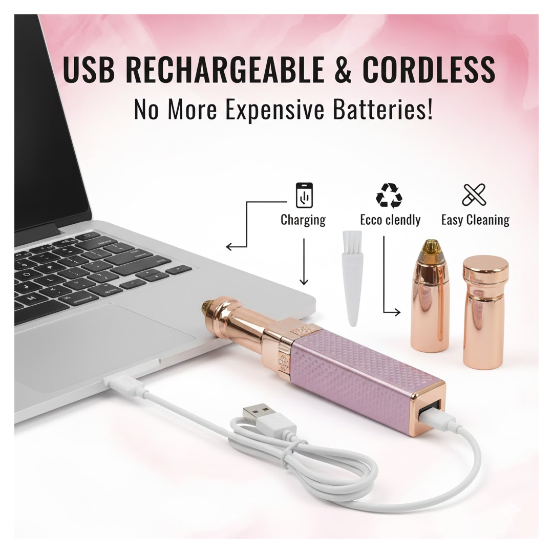 2-in-1 Eyebrow Razor – Rechargeable, Painless Hair Shaver with LED Light
