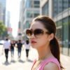 Oversized Sunglasses for Women – Trendy Gradient Lenses & Gold Accents