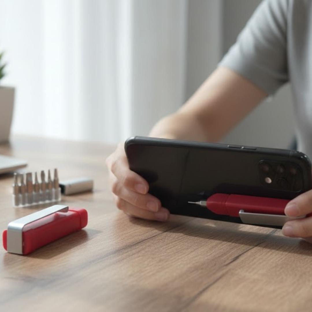Multi-Function Pen – 4-in-1 Phone Holder & Screwdriver Set | Velvet Wipe