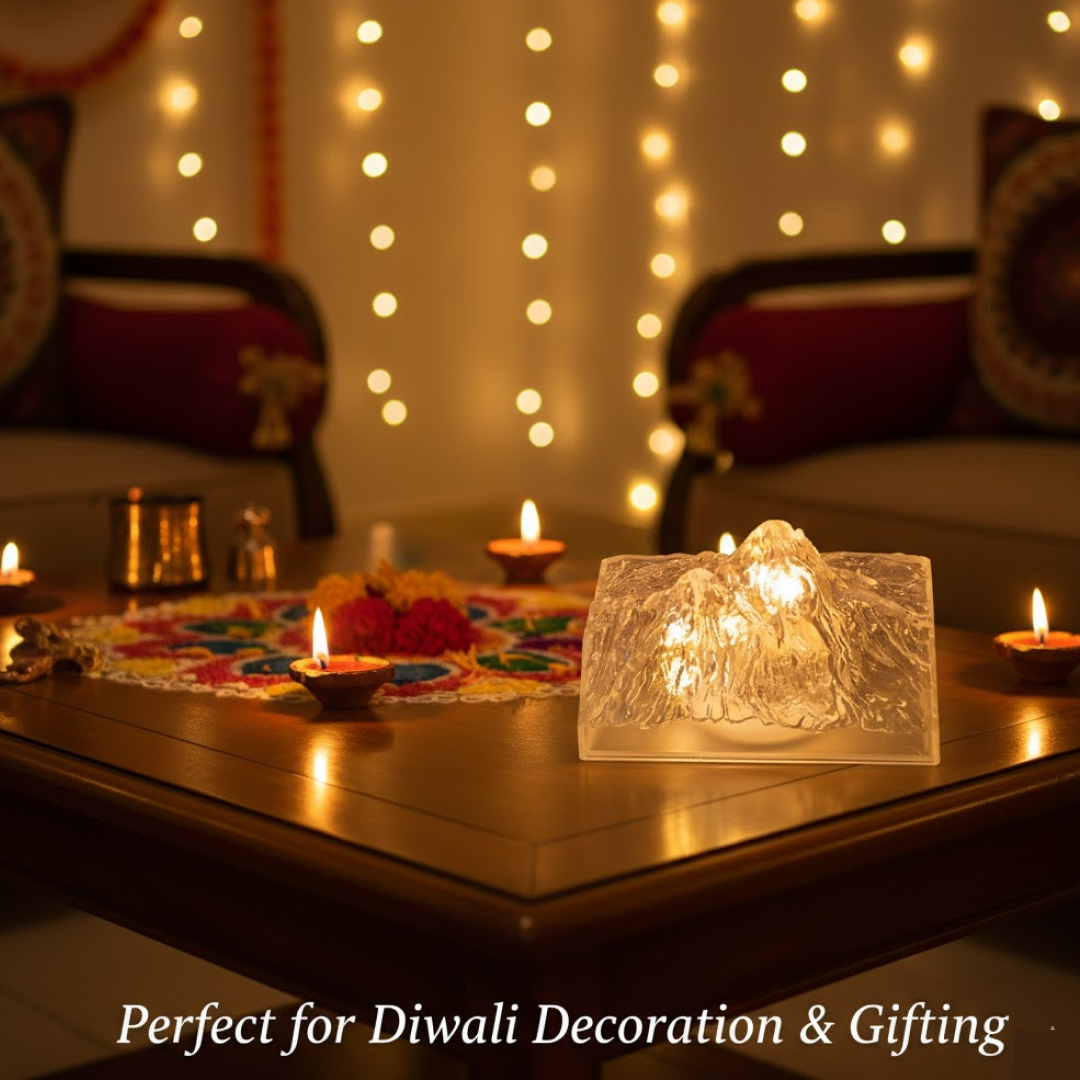 Iceberg Night Light – Flameless LED Decor for Home | Indo Glow
