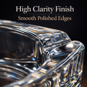 Crystal Glass Ashtray – Elegant Tabletop Decor | Organivo