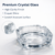 Crystal Glass Ashtray – Elegant Tabletop Decor | Organivo