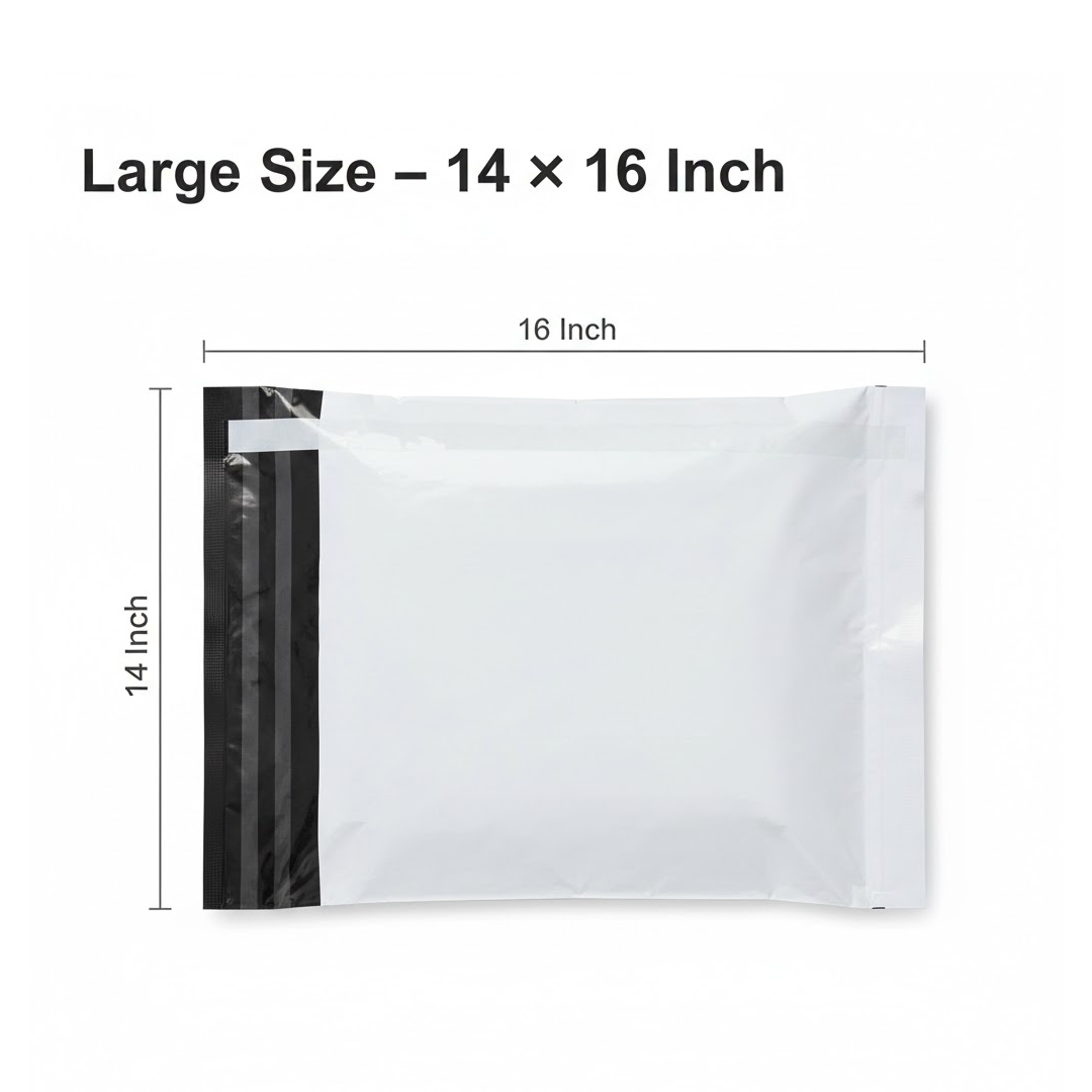 Tamper Proof Courier Bags – 14x16 Inch Pack of 100 | FERVENT