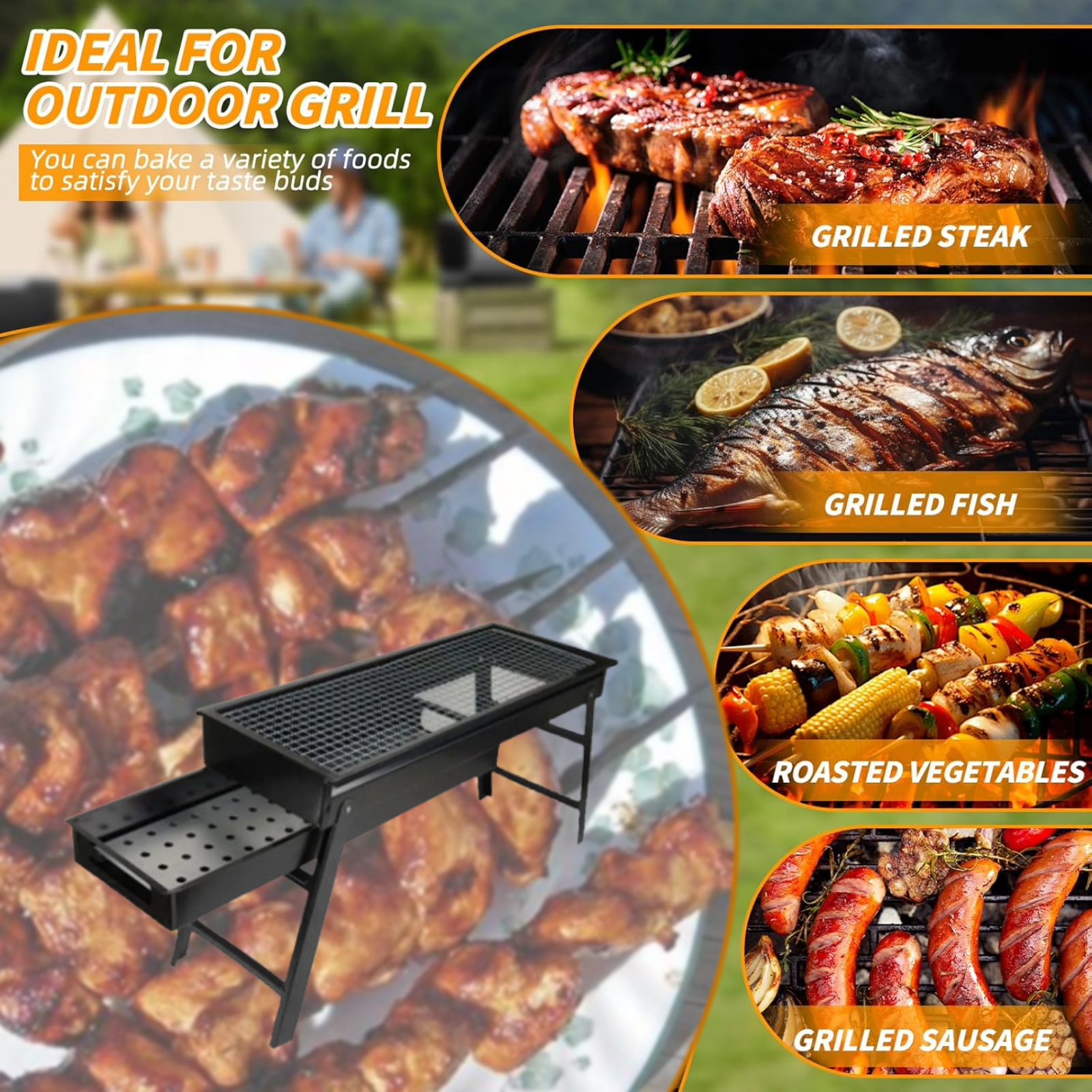 Portable Charcoal BBQ Grill – Folding Design for Outdoor & Home | FirePot