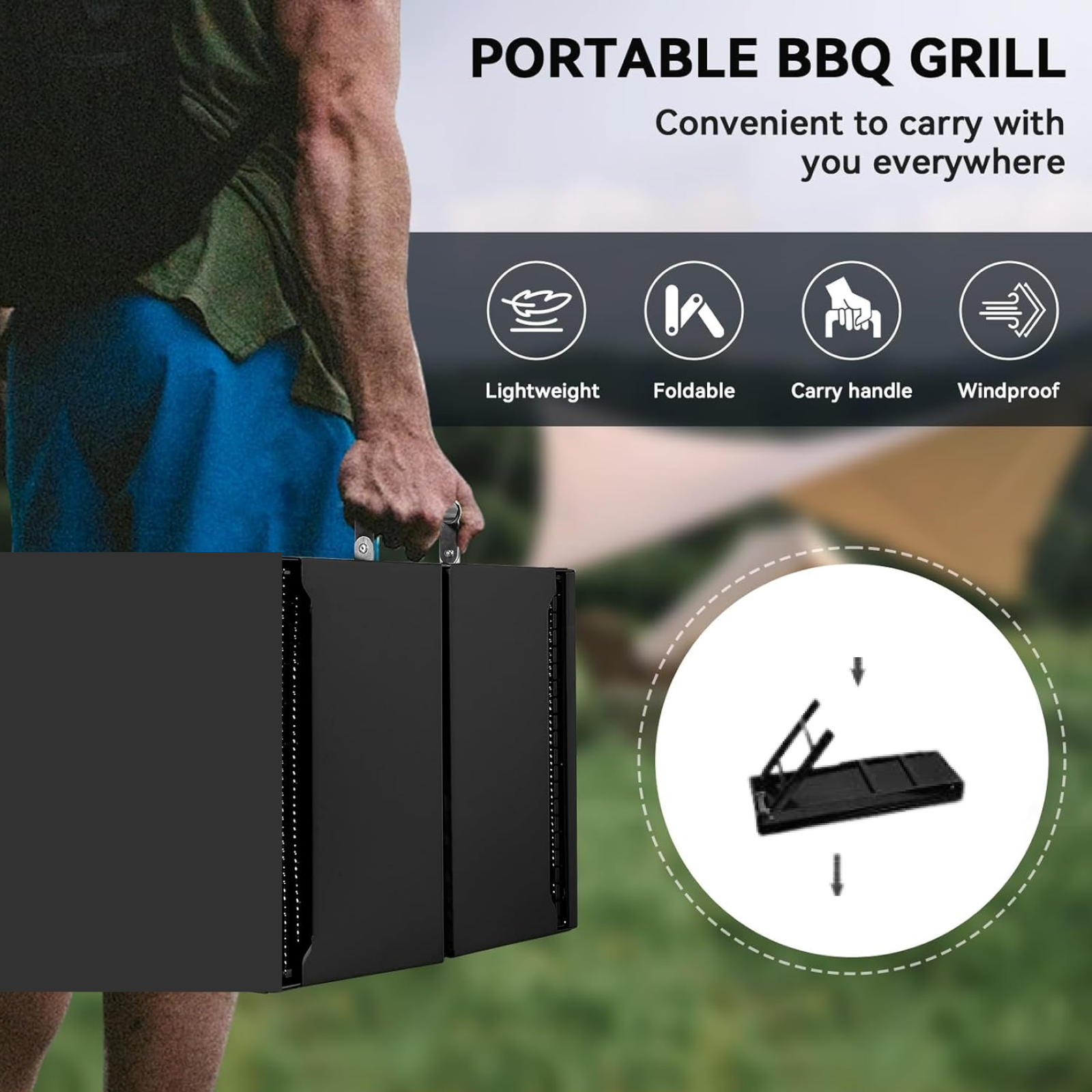 Portable Charcoal BBQ Grill – Folding Design for Outdoor & Home | FirePot