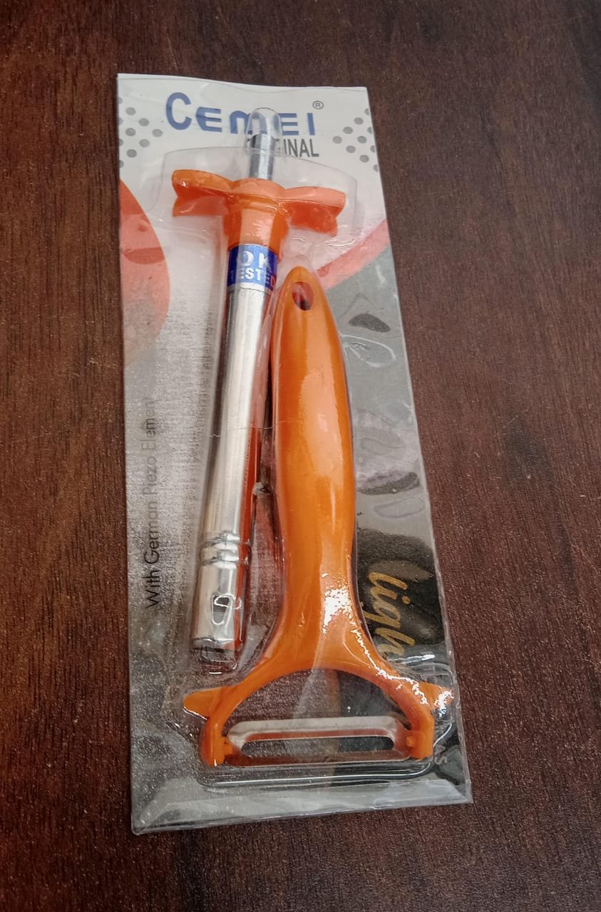 Gas Lighter Peeler Combo – 2-in-1 Kitchen Tool Set | CookAura