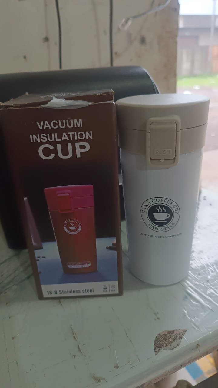 Vacuum Insulated Coffee Flask – 400ML Stainless Steel Travel Mug