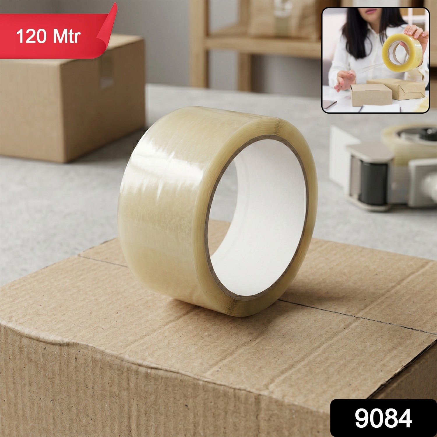 Transparent Packing Tape – Strong Adhesive 120M Roll | Styleva