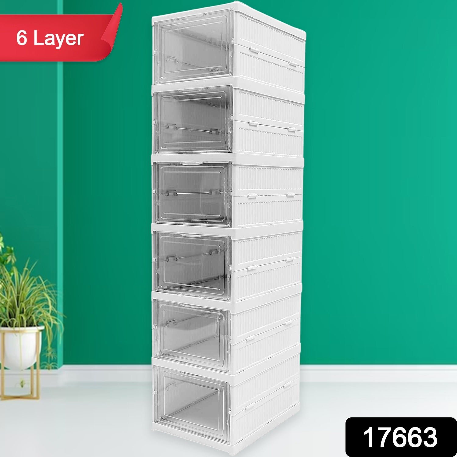 Stackable Storage Cart – 6-Layer Foldable Organizer | Organivo