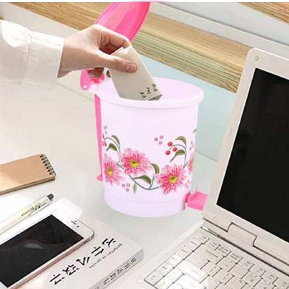 Desk Dustbin – Compact Plastic Pedal Bin for Home & Office | Velvet Wheels