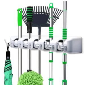 Wall Mounted Mop Holder – 5-Layer Multipurpose Organizer | Indo Glow