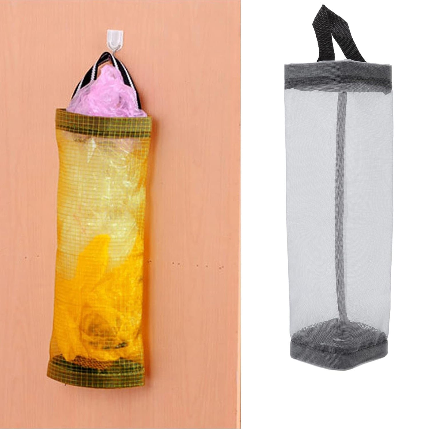 Hanging Waste Bag Holder – Durable Mesh Organizer | Tidy Table
