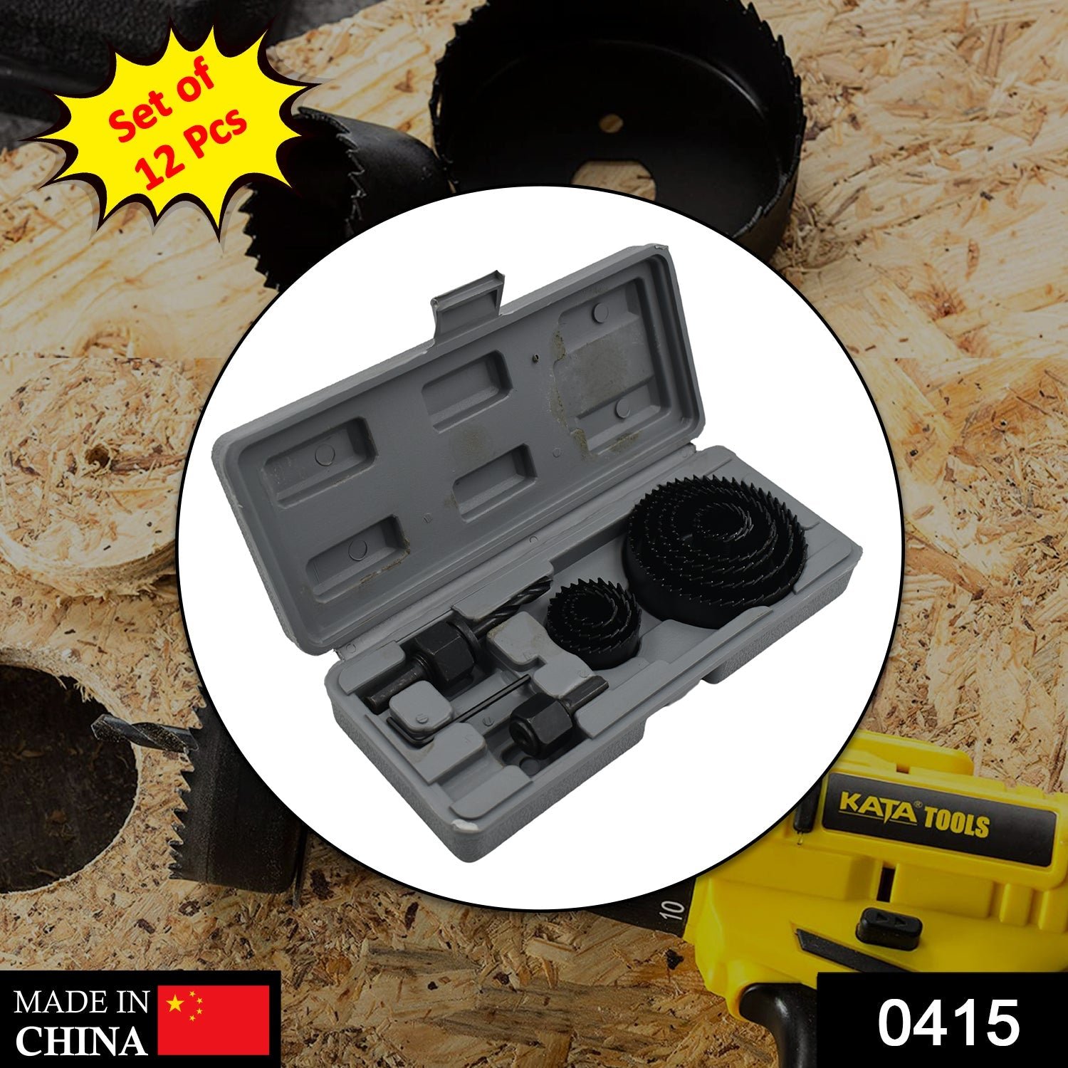 Hole Saw Kit 19-64mm – Carbon Steel Wood Drilling | BoltForce