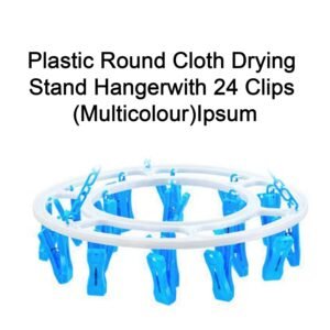 Cloth Drying Hanger – Round with 24 Clips, Space-Saving | Indo Glow