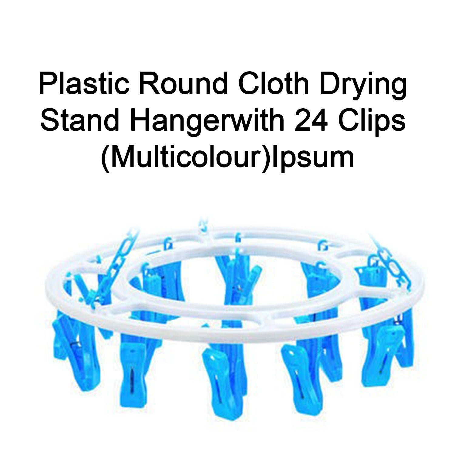 Cloth Drying Hanger – Round with 24 Clips, Space-Saving | Indo Glow