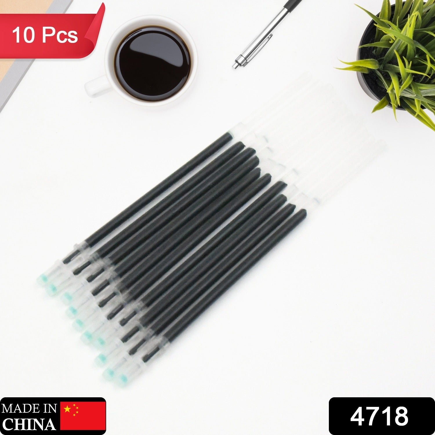 Black Pen Refill – Smooth Writing Universal Ink Set (10 Pcs) | InkGlow