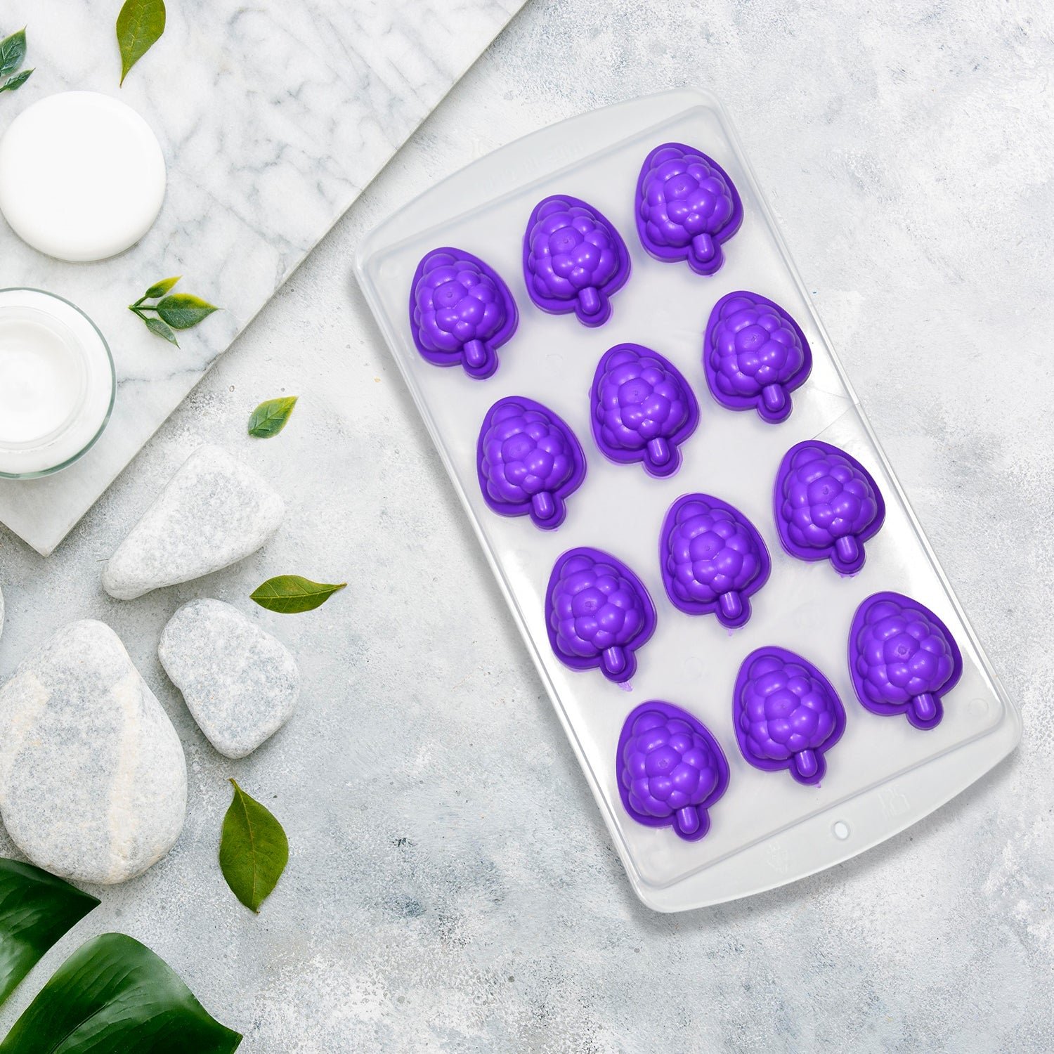 Silicone Ice Cube Tray – Flexible Fruit Shape Mold for Drinks | Indo Glow