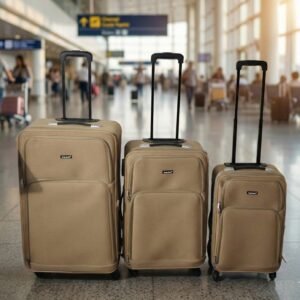 Soft Side Trolley Luggage Set – 3-Piece Travel Companion
