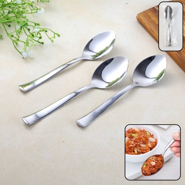 Dining Spoons Set of 3 – Rust-Resistant with Comfortable Grip