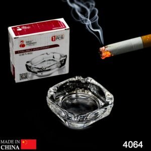 Crystal Glass Ashtray – Elegant Tabletop Decor | Organivo