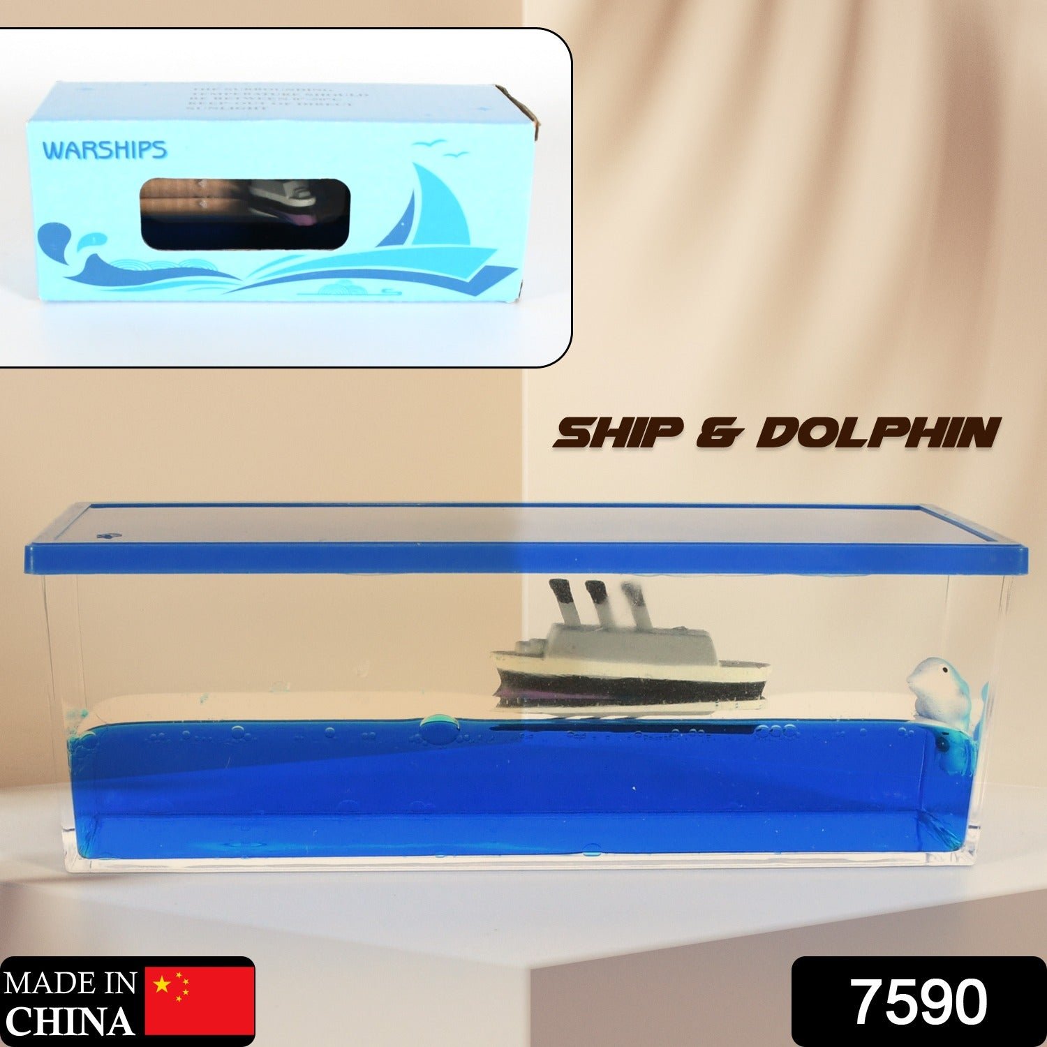 Floating Water Cruiser Ship Ornament – Calming Desk Decor | JubileeJoy