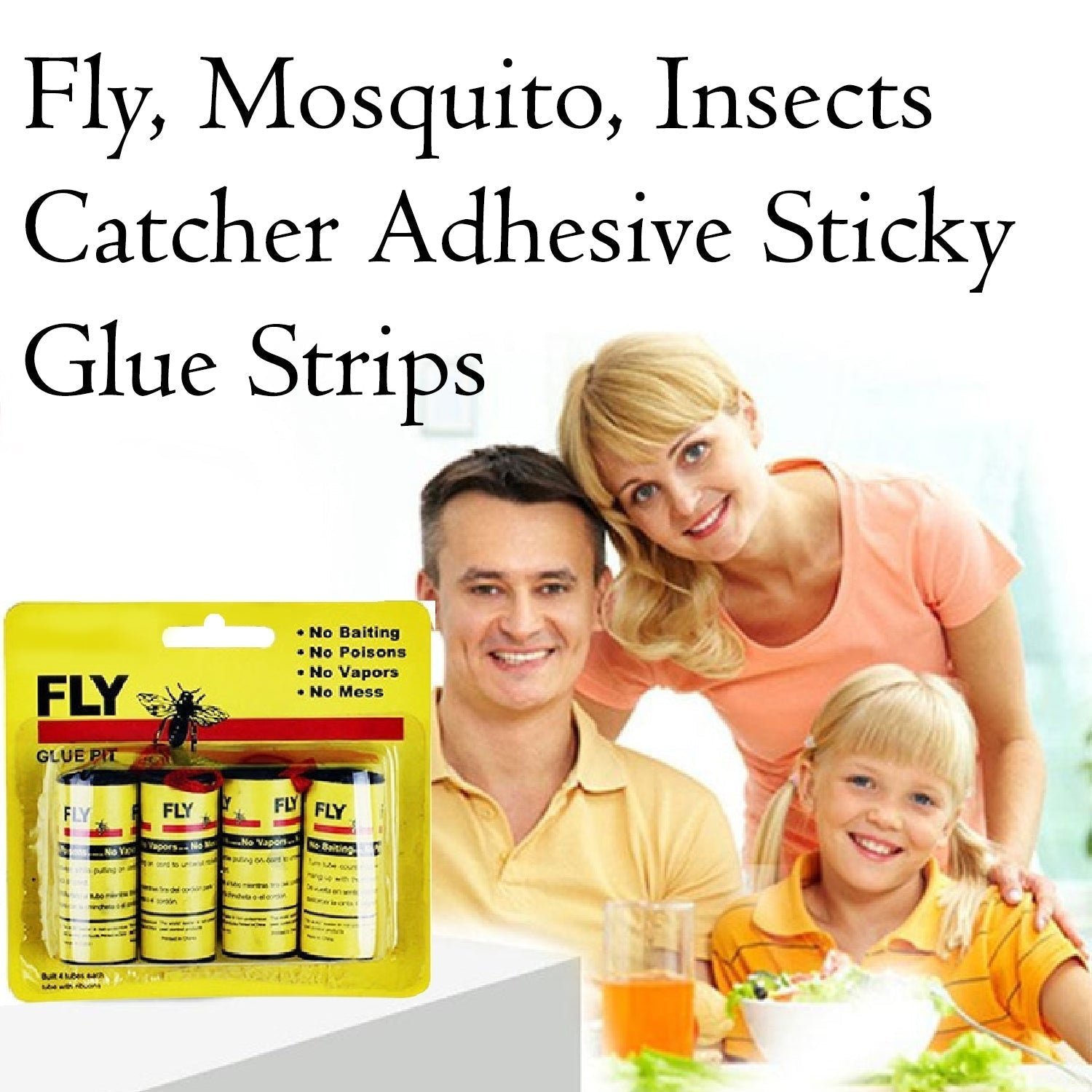 Fly Catcher Sticky Strips Non-Toxic Odorless