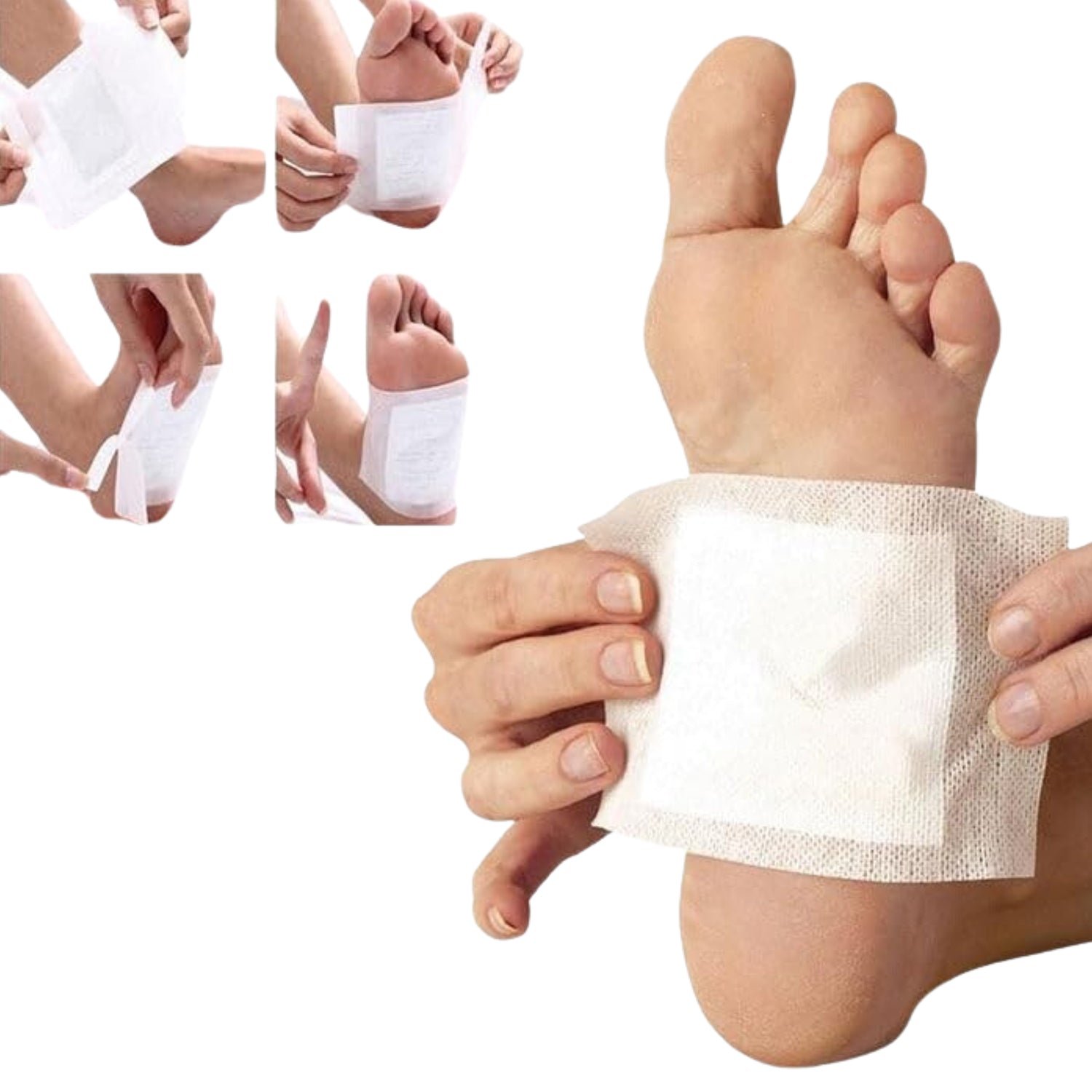 Detox Foot Pads with Ginger & Salt – 10 Pcs | Velvet Wellness