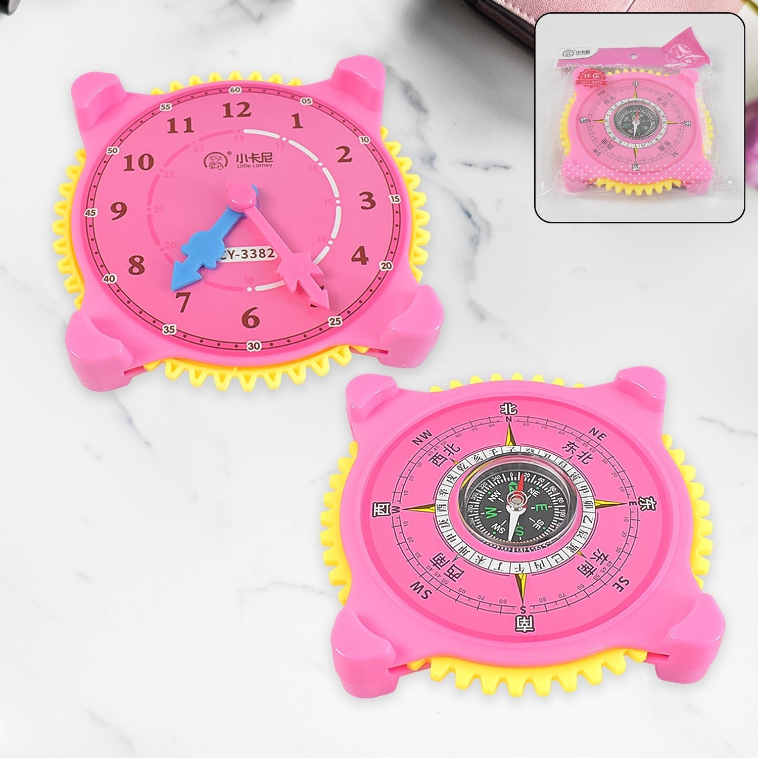 North-South Navigation Compass with Built-in Clock – Durable Adventure Gear