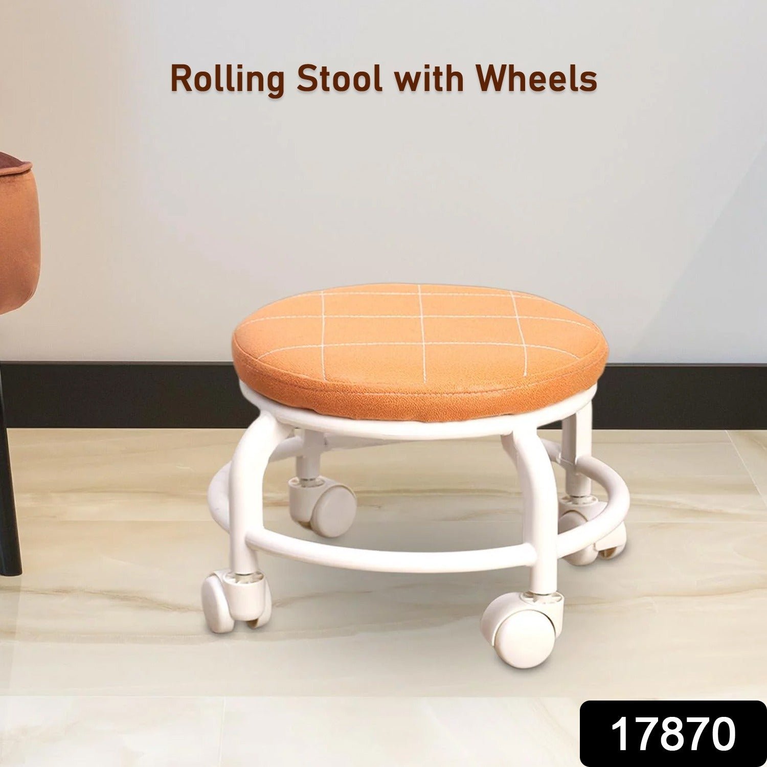 Low Height Rolling Stool – Multifunctional Plastic Seat | Storenzo