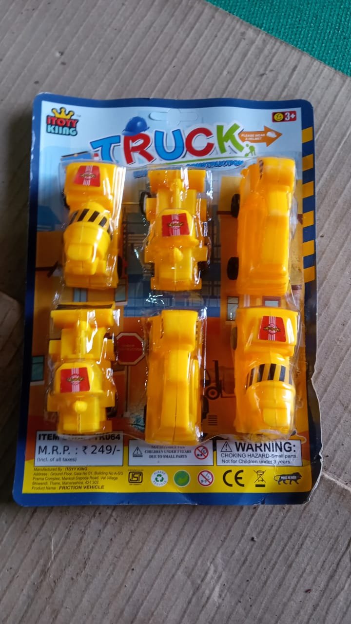 Kids Construction Vehicle Set – 6 Pcs Pull-Back Toys | Little Blocks