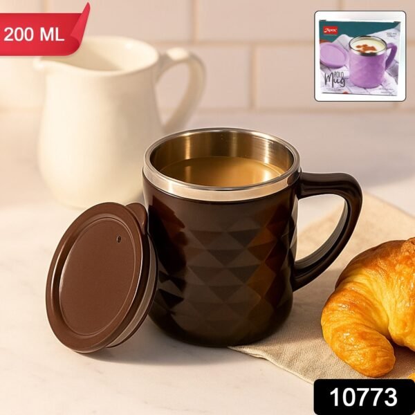 Insulated Tea & Coffee Mug – Leak-Resistant with Metal Inner Cup