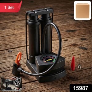 Foot Air Pump – Compact, Portable with Pressure Gauge for Tires