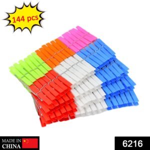 Plastic Clothes Clips – 144Pc Heavy-Duty Laundry Pegs | BathNova