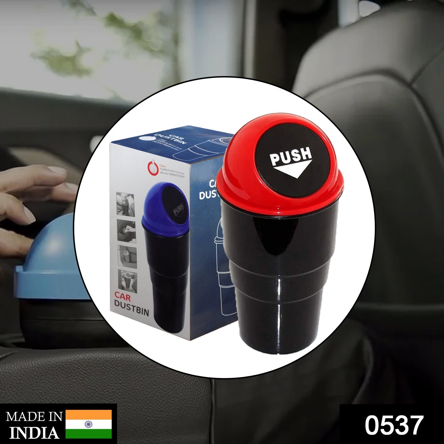Car Dustbin – Portable Mini Trash Bin & Ashtray | Velvet Wheels