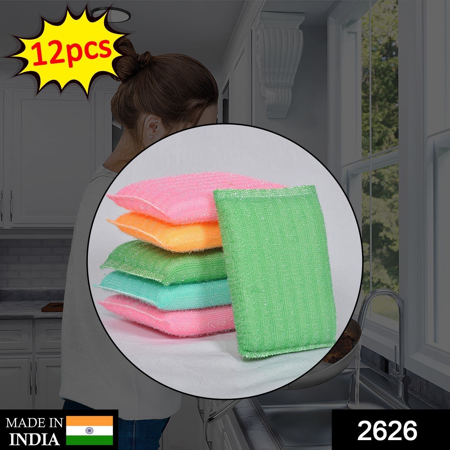 Scratch Proof Kitchen Scrubber Pads – Utensil & Dish Cleaner | CookAura
