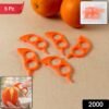 Plastic Orange Peeler Tool – Easy Peel Set of 5 for Citrus Fruits