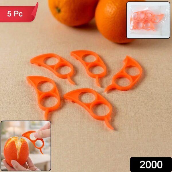 Plastic Orange Peeler Tool – Easy Peel Set of 5 for Citrus Fruits