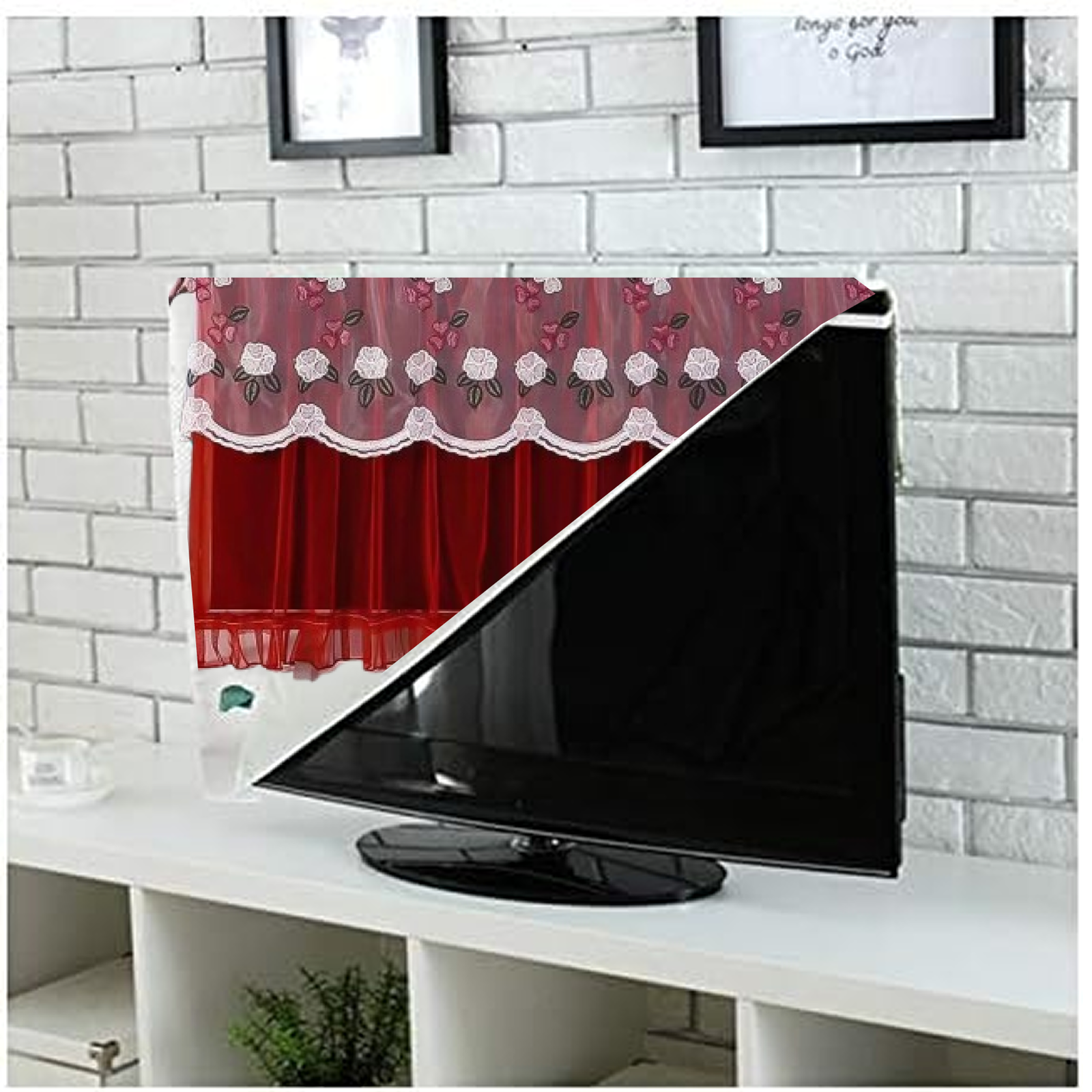 Dustproof TV Cover 42 Inch – Elastic Antistatic Protector | FreshAura