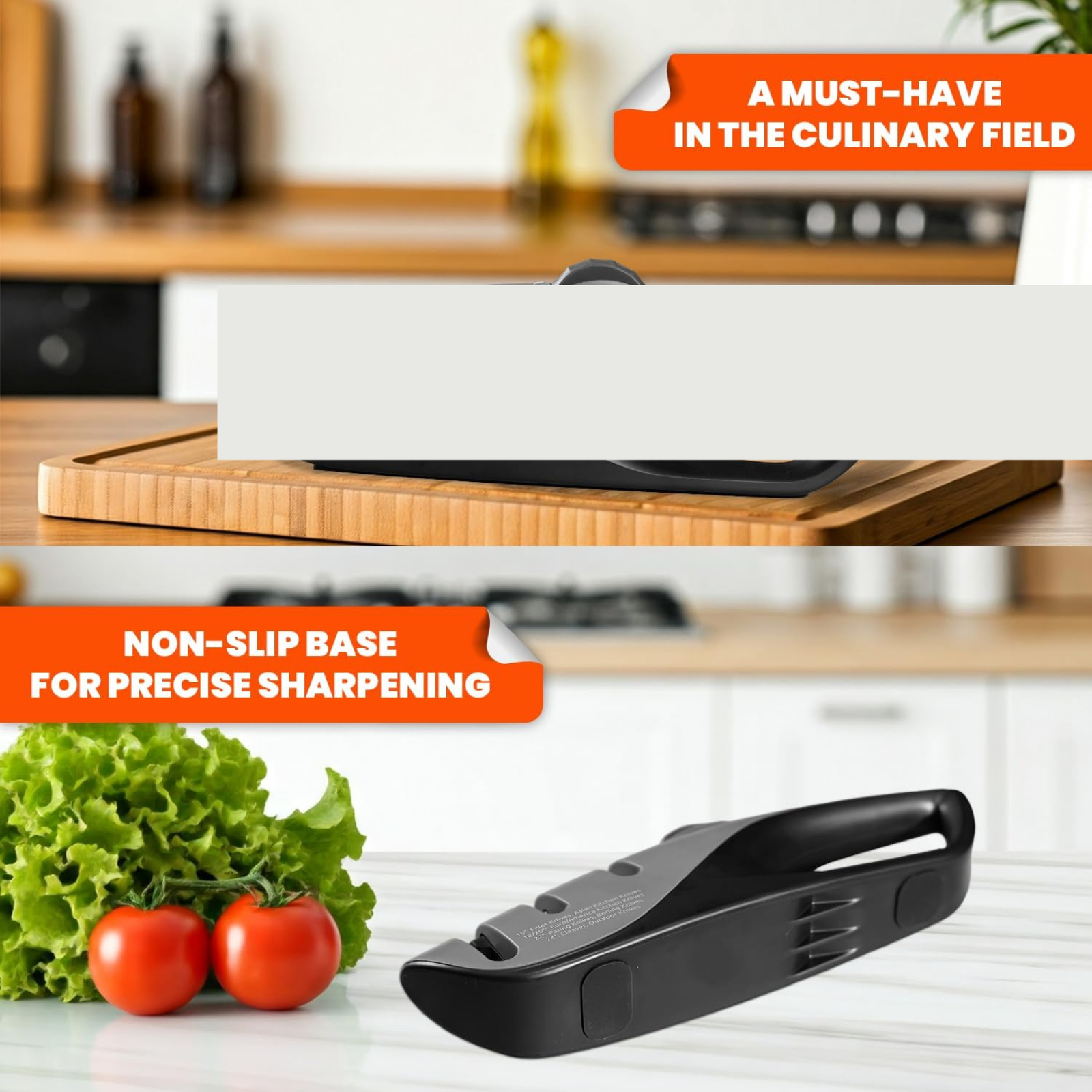 Kitchen Knife Sharpener – 3-Step Handheld Tool | Quickslice