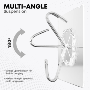 Stainless Steel Adhesive Hooks – Waterproof & Rustproof | GlimmerHome