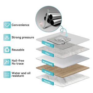 Stainless Steel Adhesive Hooks – Waterproof & Rustproof | GlimmerHome