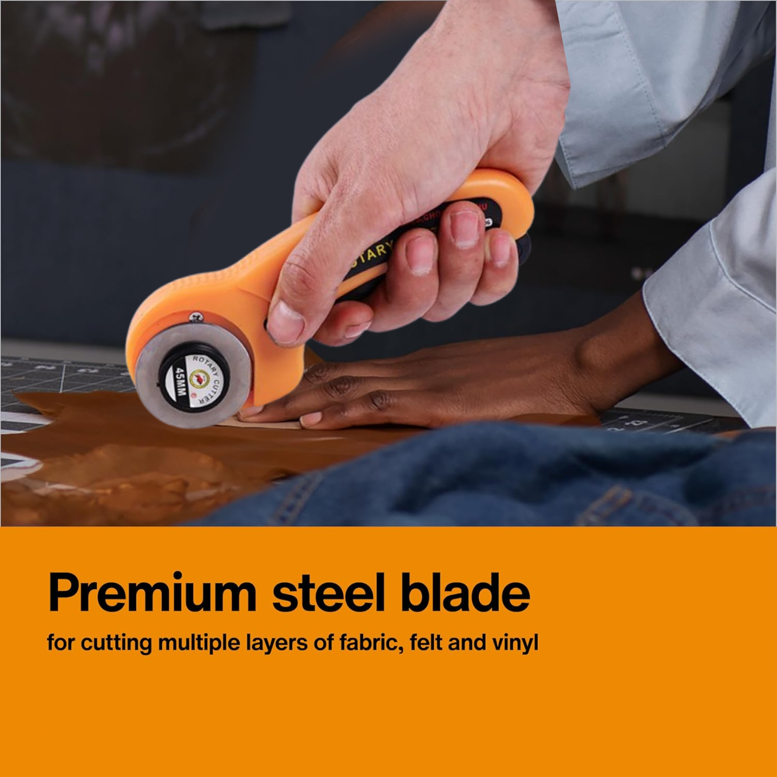 45mm Rotary Cutter – Heavy Duty Fabric & Craft Precision