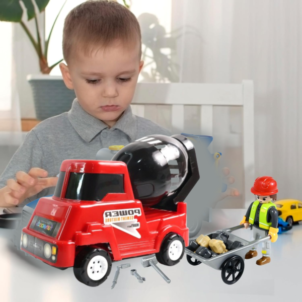 Kids Cement Mixer Toy Truck – Friction Powered Fun for Toddlers