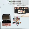 LED Makeup Organizer Box – Touch Sensor Mirror & USB Rechargeable