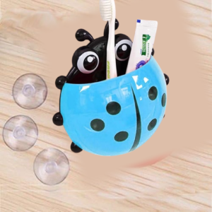 Ladybug Toothbrush Holder – Suction Hook Bathroom Organizer | BrushedUp